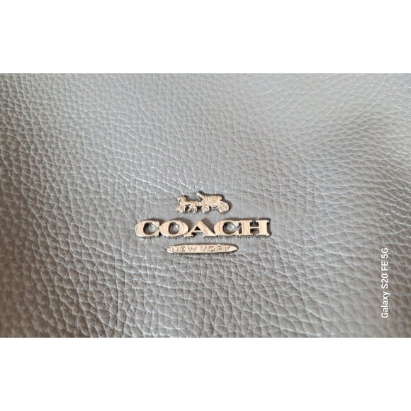 Coach Abby Duffle Gray Pebble Leather F31507 Crossbody Shoulder Purse Excellent - Picture 5 of 10